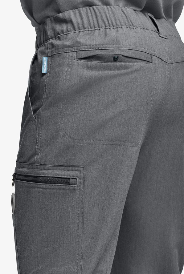 Pantal&oacute;n m&eacute;dico Movement by Butter-Soft STRETCH estilo cargo con 8 bolsillos para hombre - Charcoal Heather - 6