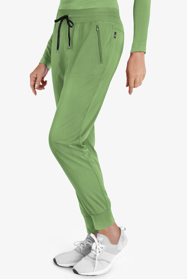 Grey's Anatomy by Barco Spandex STRETCH Eden Women's 5-Pocket Cargo Jogger Scrub Pants - Sweet Basil - 3