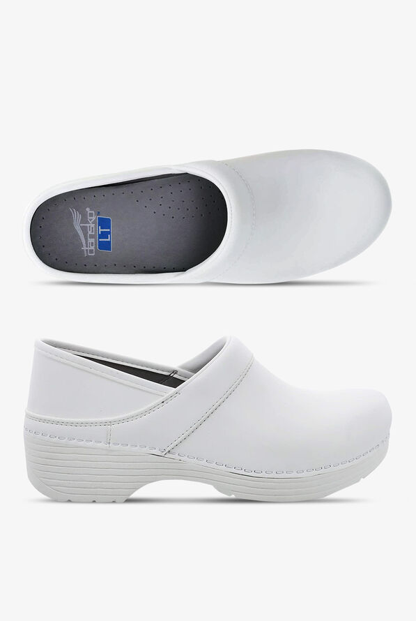 Dansko Women's LT Pro Box Leather Clogs - White - 1