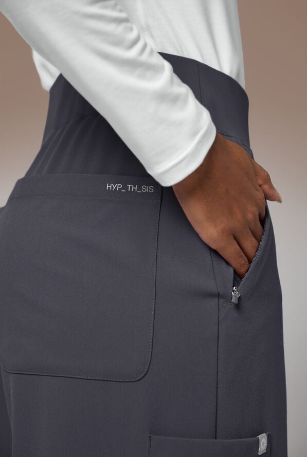 Pantal&oacute;n m&eacute;dico Hypothesis Y-Band estilo yoga con piernas anchas y 6 bolsillos para mujer - Pewter - 4
