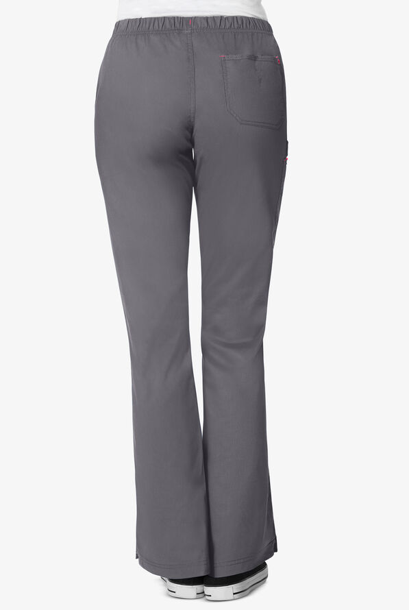 WonderWink WonderFLEX Grace Women's 4-Pocket STRETCH Cargo Scrub Pants - Pewter/Papaya - 2