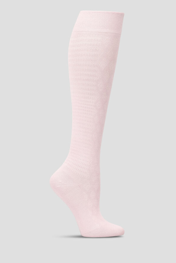 Nurse Mates Bamboo Diamond Textured Women's 12-14 mmHg Light Compression Socks - Pink - 1