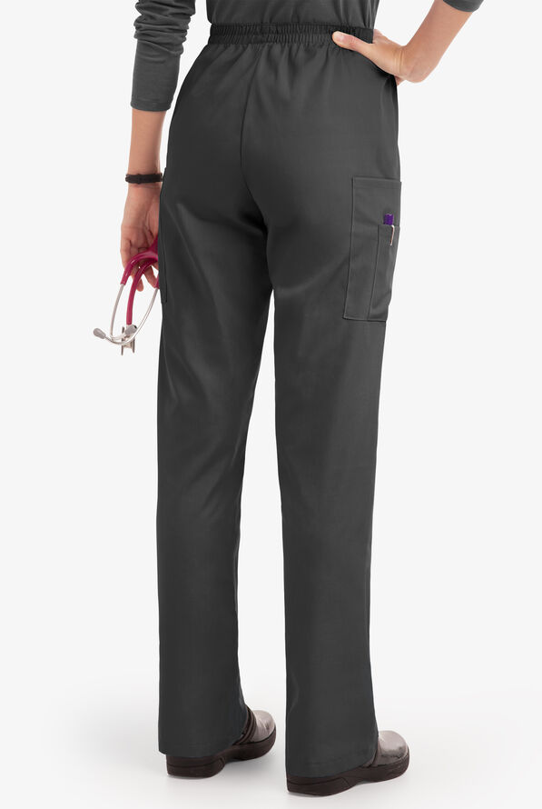 Pantal&oacute;n m&eacute;dico UA Best Buy petite con cintura el&aacute;stica y piernas ajustadas para mujer - Pewter - 2