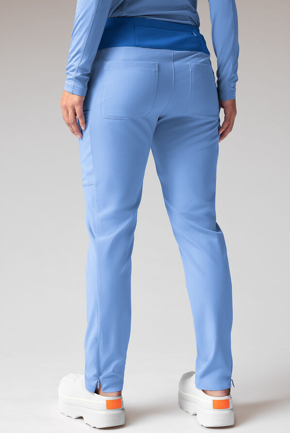 Hypothesis Dynama Y-Pant Women&rsquo;s 7-Pocket Yoga-Inspired Scrub Pant - Ceil/Royal - 2