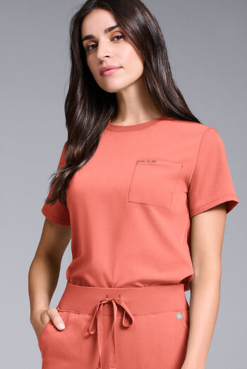 Blusa m&eacute;dica Hypothesis Base con cuello redondo para mujer