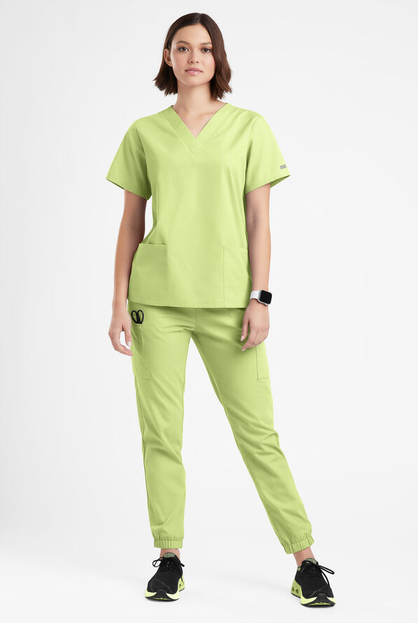 Butter-Soft Originals Women's 2-Pocket V-Neck Scrub Top - Cool Matcha - 2