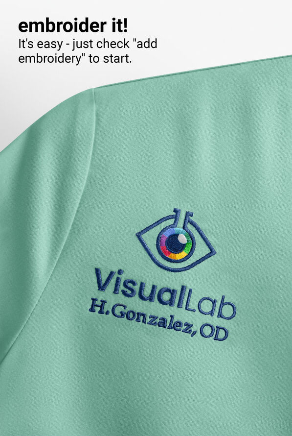 Blusa m&eacute;dica Infinity GNR8 STRETCH con mangas dolm&aacute;n y tapeta con cremallera para mujer - Matcha Latte - 3