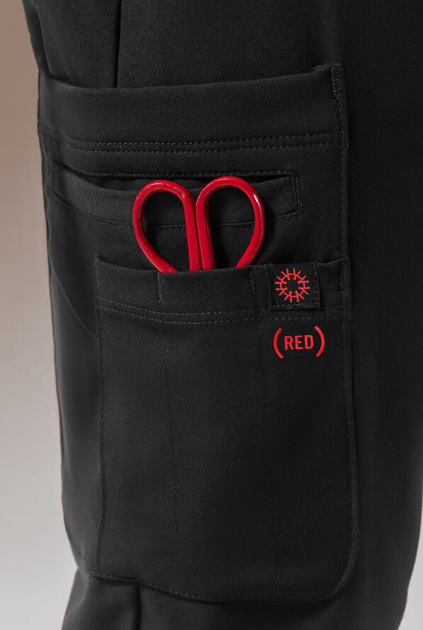 Pantalón médico Hypothesis (RED) Tactical estilo jogger con piernas delgadas y múltiples bolsillos para hombre - Jet Black - 2