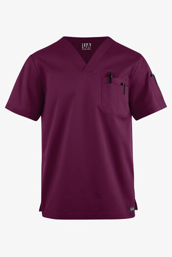 Camisa m&eacute;dica UA Butter-Soft STRETCH con cuello en V y 4 bolsillos para hombre 