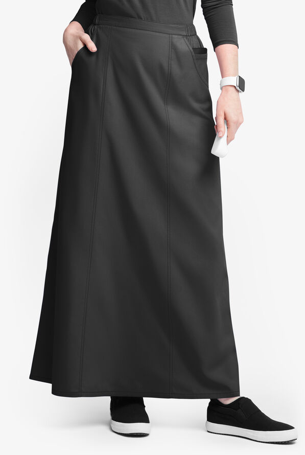 Butter-Soft Originals Women's 4-Pocket Gored Ankle-length Skirt - Black - 1