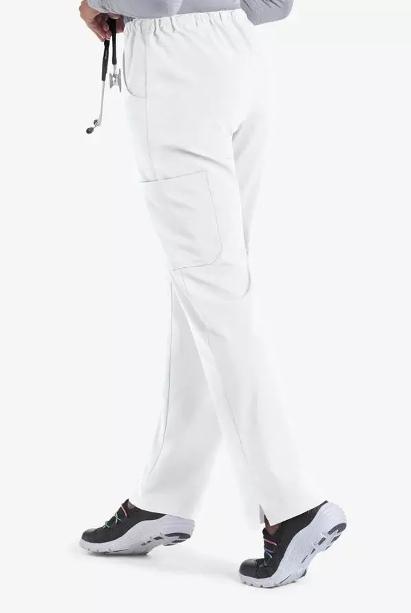Pantal&oacute;n m&eacute;dico Easy STRETCH Eden con cord&oacute;n y 4 bolsillos para mujer - True White - 2