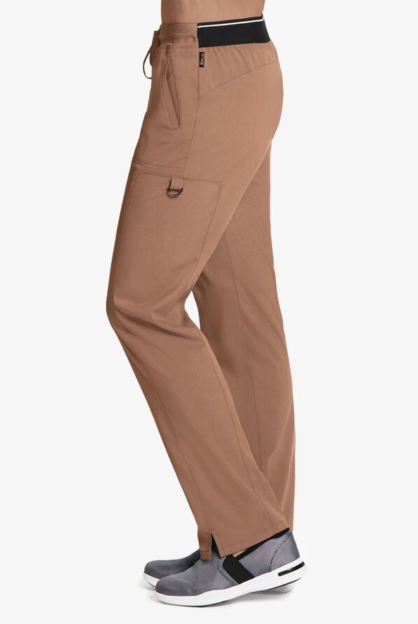 Pantal&oacute;n m&eacute;dico Grey&rsquo;s Anatomy Spandex STRETCH estilo cargo con 3 bolsillos para mujer - Warm Mocha - 3