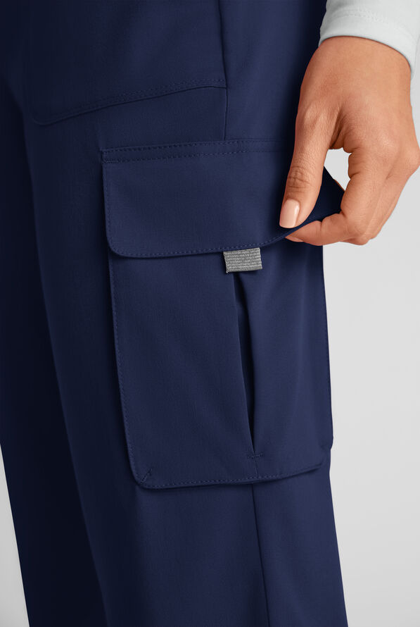Grey's Anatomy by Barco Emerge Parker Women's 4-Pocket STRETCH Fit & Flare Scrub Pants - Indigo - 4