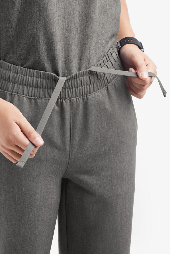 Pantalón médico MOVEMENT by Butter-Soft Mira con piernas rectas y 4 bolsillos para mujer - Graphite Heather - 3