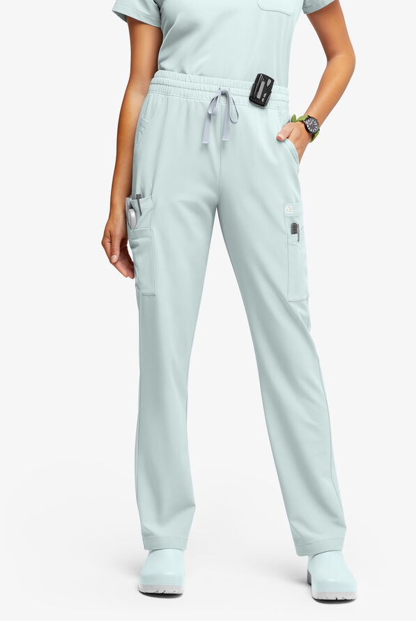 Pantalón médico ReSurge Topaz con cordón ajustable y 11 bolsillos para mujer - Horizon Haze - 1
