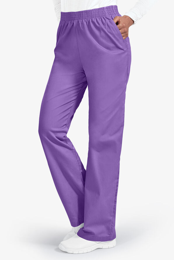 Pantal&oacute;n m&eacute;dico Butter-Soft Core by UA&trade; Petite con cintura el&aacute;stica y 2 bolsillos para mujer - Purple Glow - 1