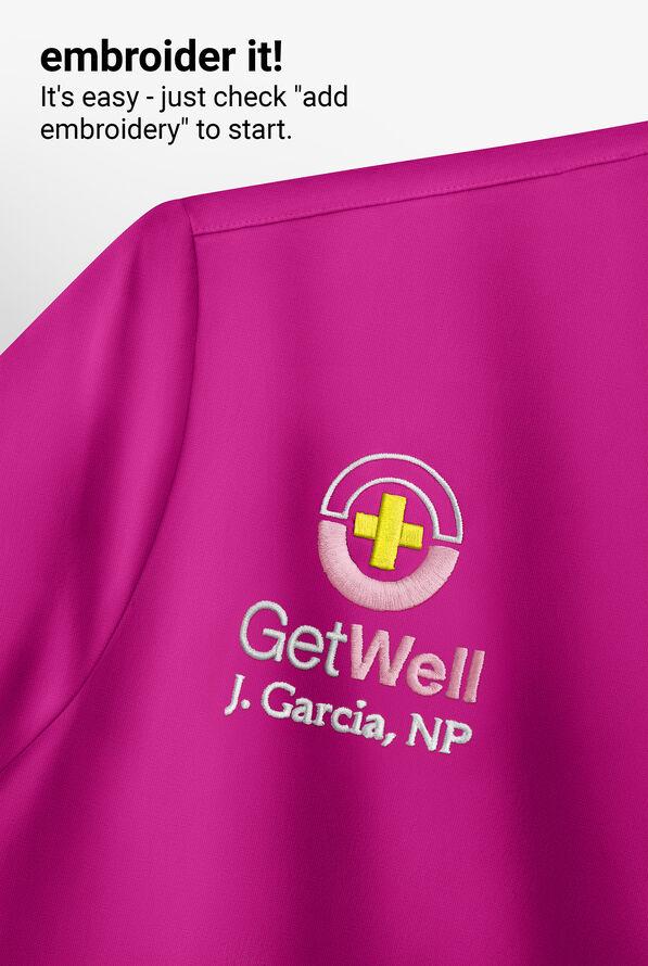 Skechers by Barco Breeze Women's 3-Pocket STRETCH V-Neck Scrub Top - Autumn Berry - 5