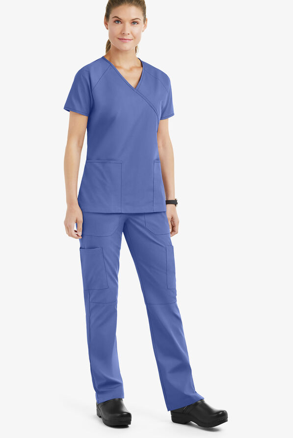 Conjunto médico Strictly Scrubs estilo cargo con 8 bolsillos para mujer - Ceil Blue - 2