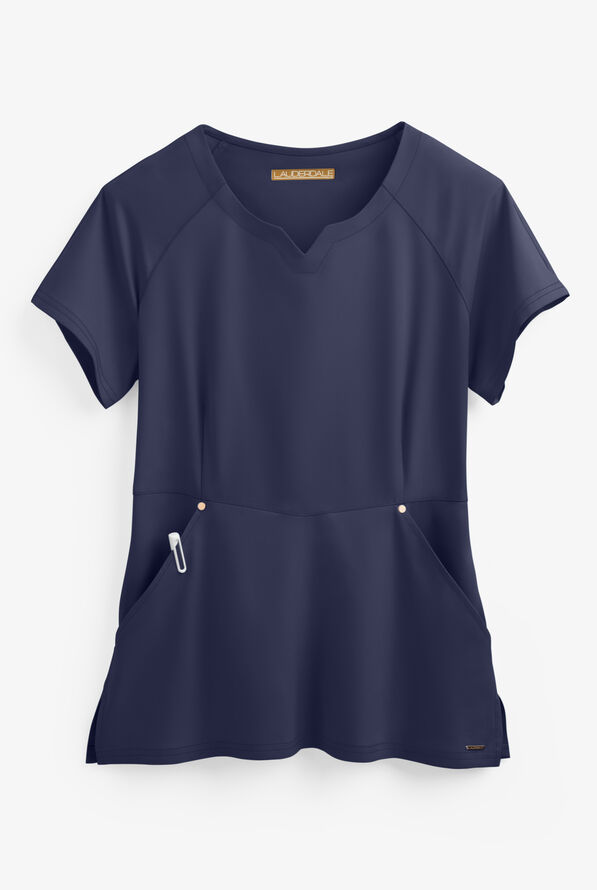 Blusa médica Lauderdale By UA Revenna STRETCH con mangas raglán y 2 bolsillos para mujer - Navy - 1