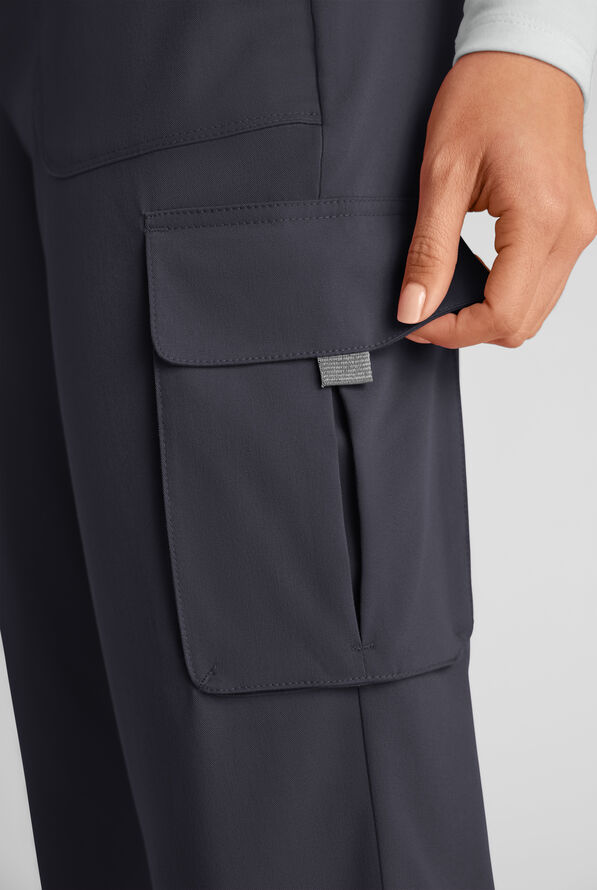 Grey's Anatomy by Barco Emerge Parker Women's 4-Pocket STRETCH Fit & Flare Scrub Pants - Steel Gray - 4