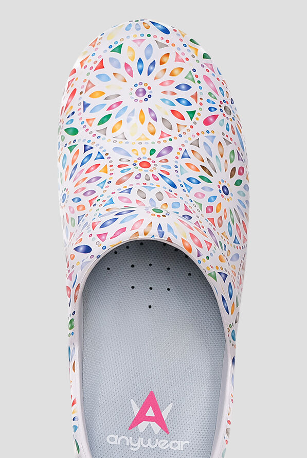 Anywear Women's Slip Resistant SR Angel Kaleidoscope Clogs - null - 2