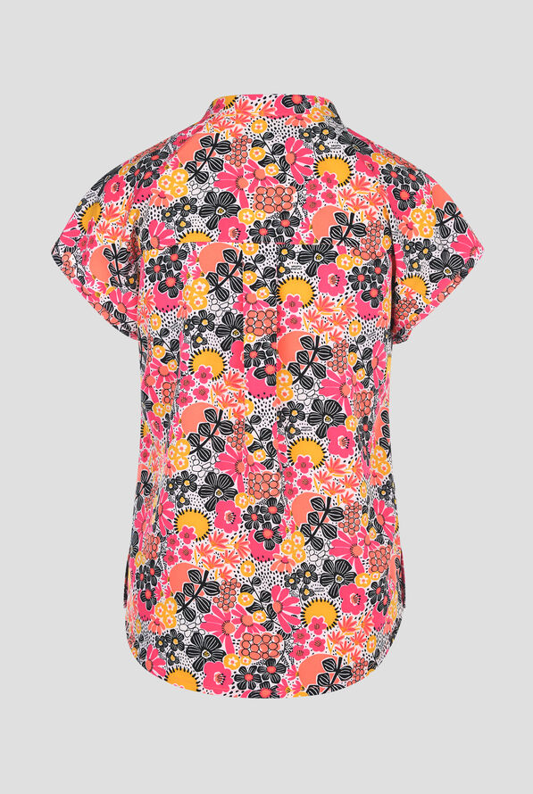 koi Basics Susani Floral Women's 1-Pocket STRETCH V-Neck Print Scrub Top - null - 2