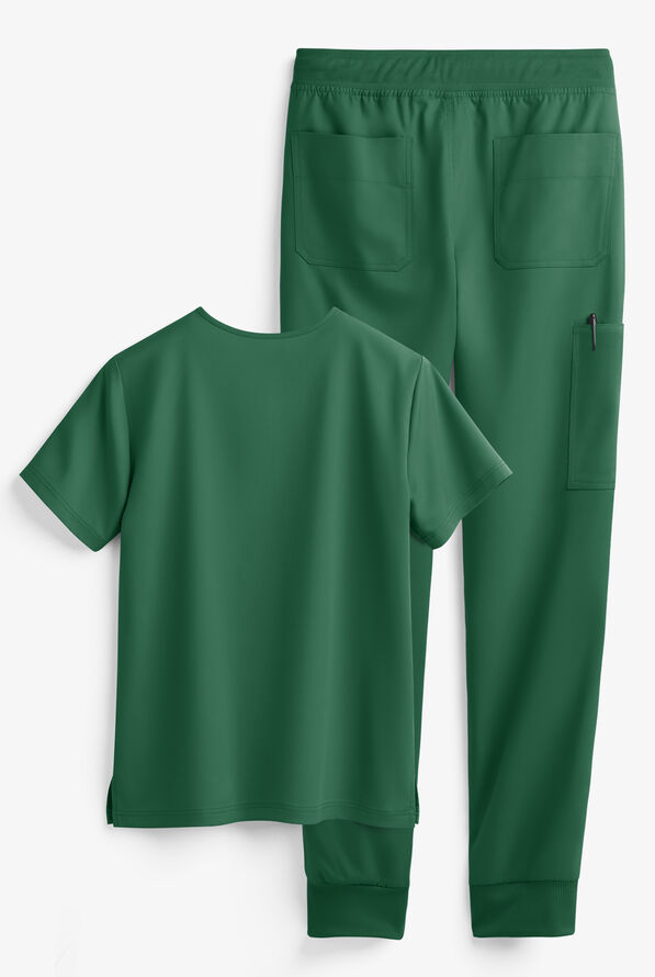 Tafford Active STRETCH Men's 5-Pocket Jogger Scrub Set - Hunter - 2