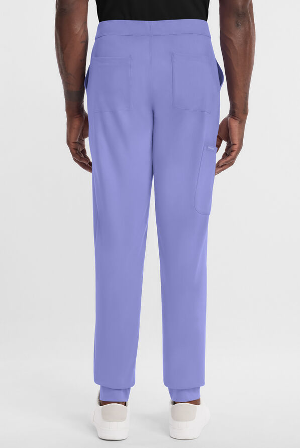 Pantal&oacute;n m&eacute;dico Cherokee Achieve STRETCH estilo jogger cargo con 5 bolsillos para hombre - Ceil Blue - 4