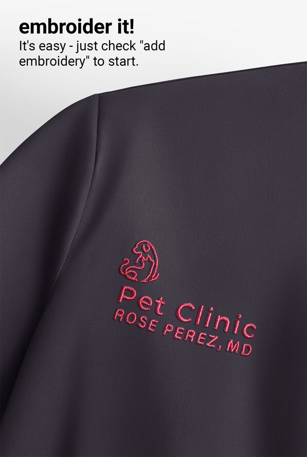 Med Couture Amp Women's 3-Pocket STRETCH Raglan Sleeve Square Neck Scrub Top - Pewter - 5