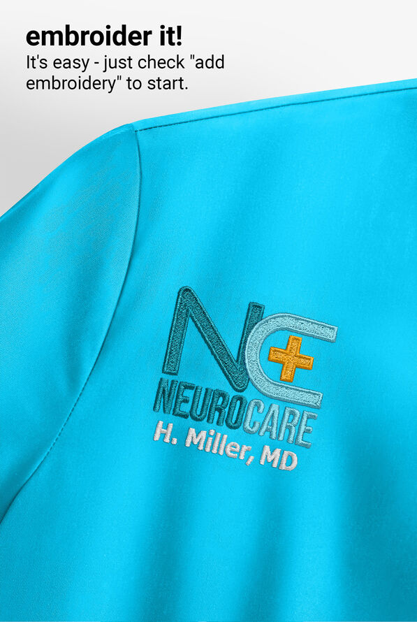 Blusa m&eacute;dica Cherokee Workwear Originals Ultra con cuello en V y 2 bolsillos para mujer - Turquoise - 4