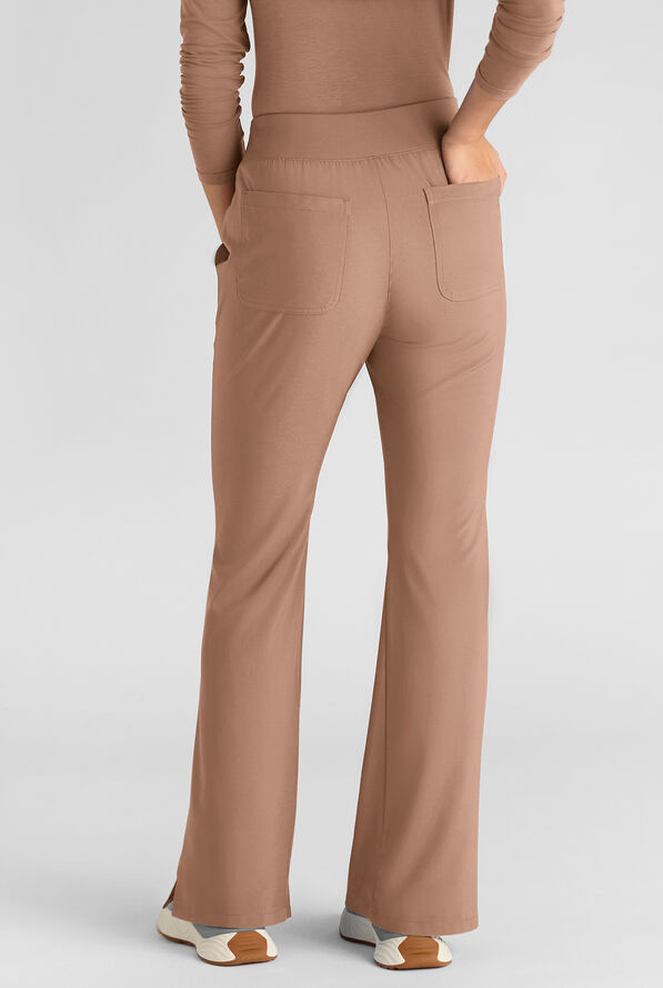 Pantal&oacute;n m&eacute;dico Easy STRETCH Sydney con piernas acampanadas y 5 bolsillos para mujer - Mono m&eacute;dico de 2 piezas - Warm Terrazzo - 5