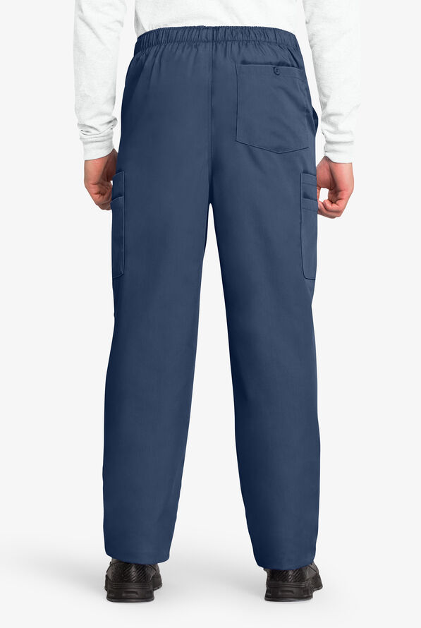 Cherokee Workwear Men's 7-Pocket Cargo Scrub Pants - Short - Navy - 2