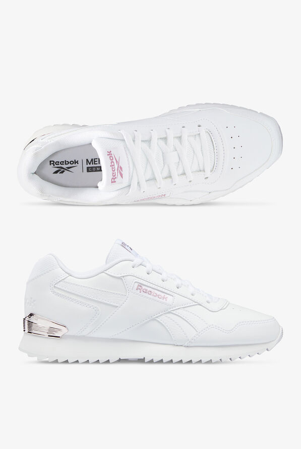 Reebok Glide Ripple Clip FTWR White/Rose Gold Athletic Lace Up Nursing Shoes - null - 1