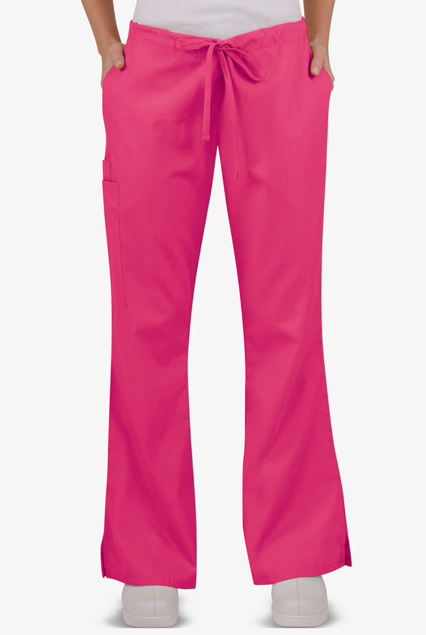 UA Best Buy Scrubs Women&rsquo;s 5-Pocket Drawstring Pants - Fuchsia - 1