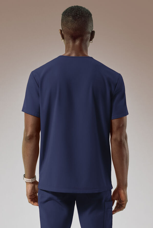 Camisa médica Hypothesis Omni con cuello en V y 1 bolsillo para hombre - Navy - 2