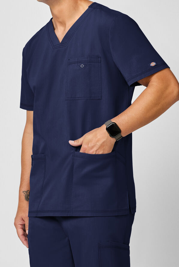 Dickies Forge Men's 3-Pocket V-Neck Scrub Top - Navy - 2