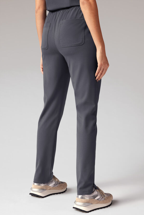 Hypothesis A-D All Duty Women’s 6-Pocket Slim Straight-Leg Scrub Pant - Pewter - 2
