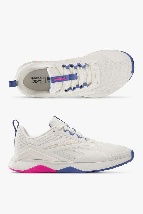 Zapatillas deportivas Reebok NanoFlex TR 2 Chalk con cordones para mujer - Chalk - 1