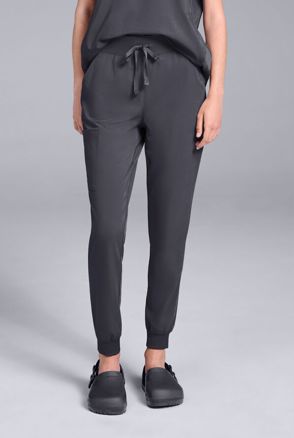 Hypothesis Women's Base 6-Pocket Jogger Scrub Pant - Pewter - 5