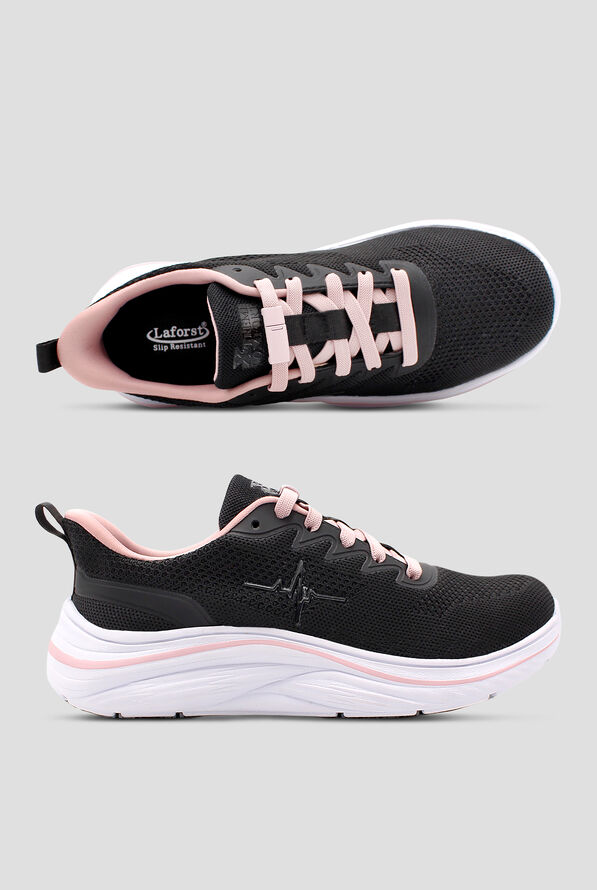Zapatillas deportivas antideslizantes LaForst Extreme Comfort Gliders Heartbeat Black/Pink Bungee para mujer - null - 1