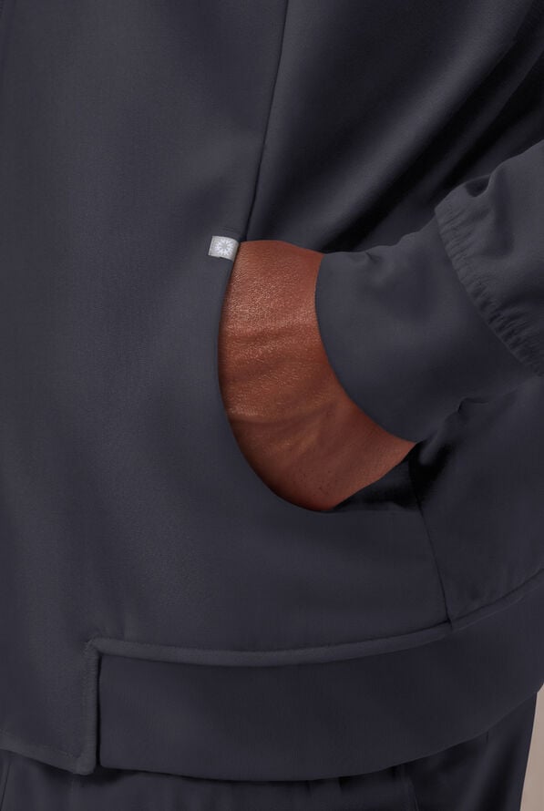 Hypothesis Omni Men's 3-Pocket Zip Front Scrub Jacket - Pewter - 4