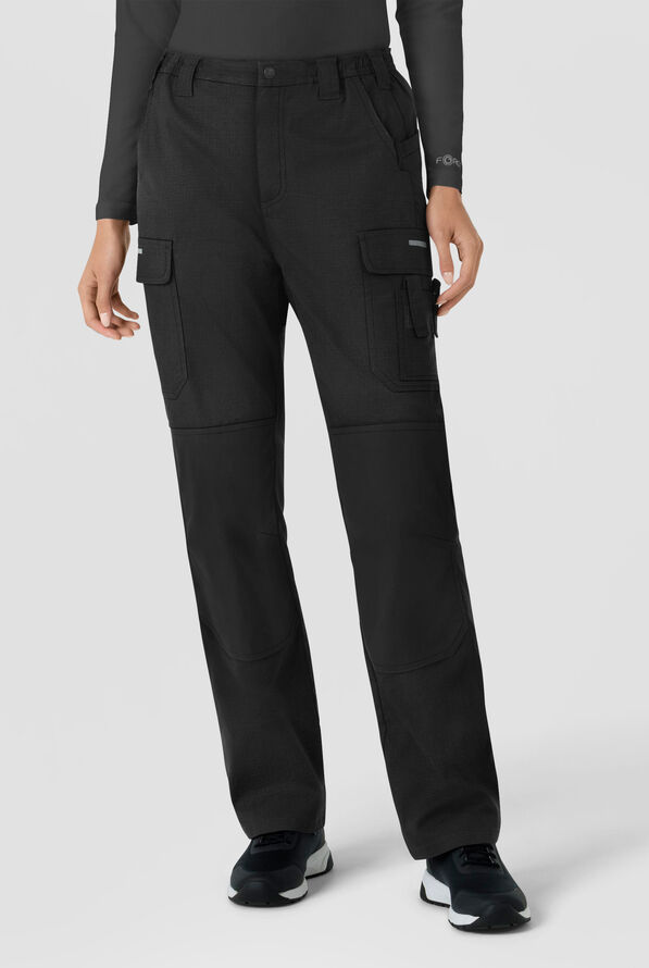 Carhartt FLD & RSCU Women's 9-Pocket STRETCH Ripstop Cargo Scrub Pants - Black - 1