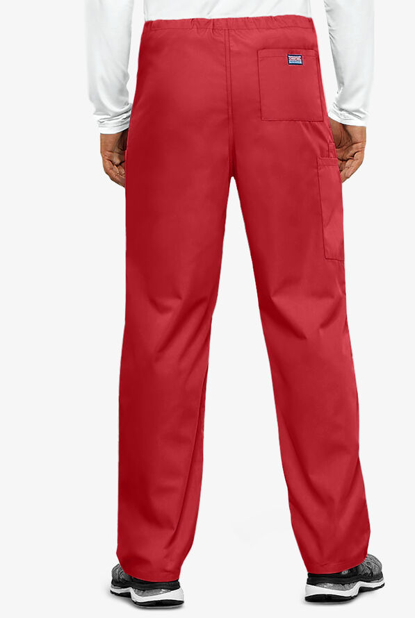 Cherokee Workwear Unisex 3-Pocket Drawstring Scrub Pants - Red - 2