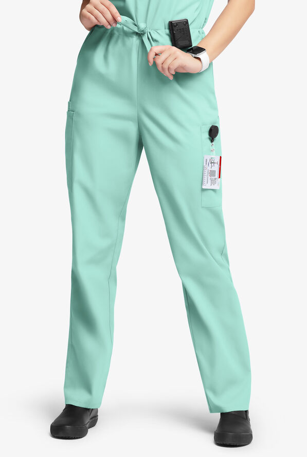 Butter-Soft Originals Unisex 4-Pocket Drawstring Relaxed Straight Leg Scrub Pants - Water Mint - 1
