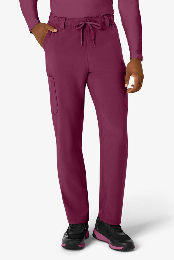 Pantal&oacute;n m&eacute;dico Carhartt Cross-Flex STRETCH estilo cargo con 8 bolsillos para hombre - Wine - 1