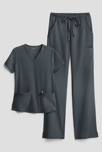 Easy STRETCH Women's 8-Pocket Scrub Set