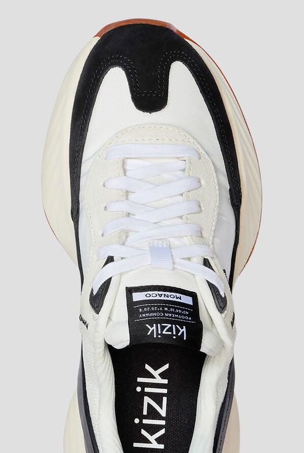 Zapatillas deportivas Kizik Monaco Black/White con cordones para mujer - null - 2