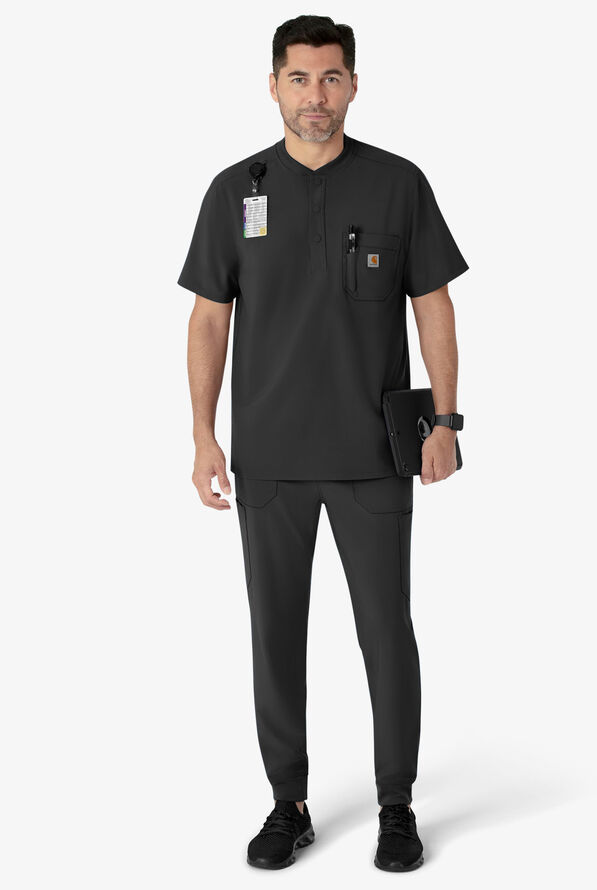 Carhartt Cross-Flex Men's 7-Pocket STRETCH Cargo Jogger Scrub Pants - Black - 4