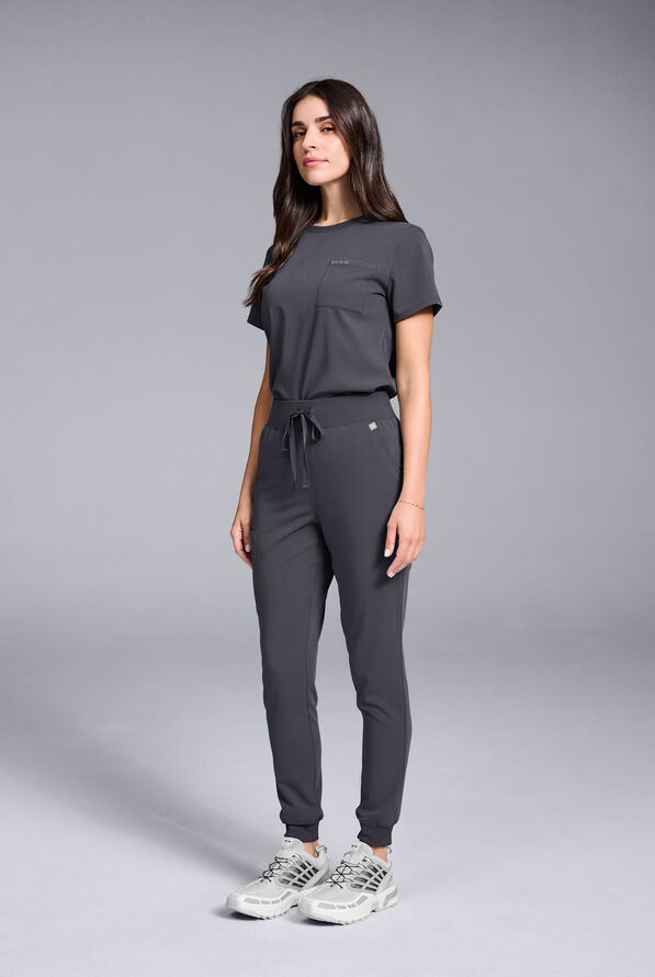 Hypothesis Women's Base 6-Pocket Jogger Scrub Pant - Pewter - 2