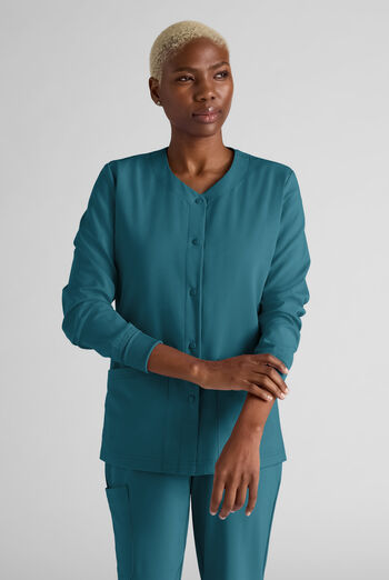Easy STRETCH Rachel Women's 3-Pocket Snap Front Scrub Jacket